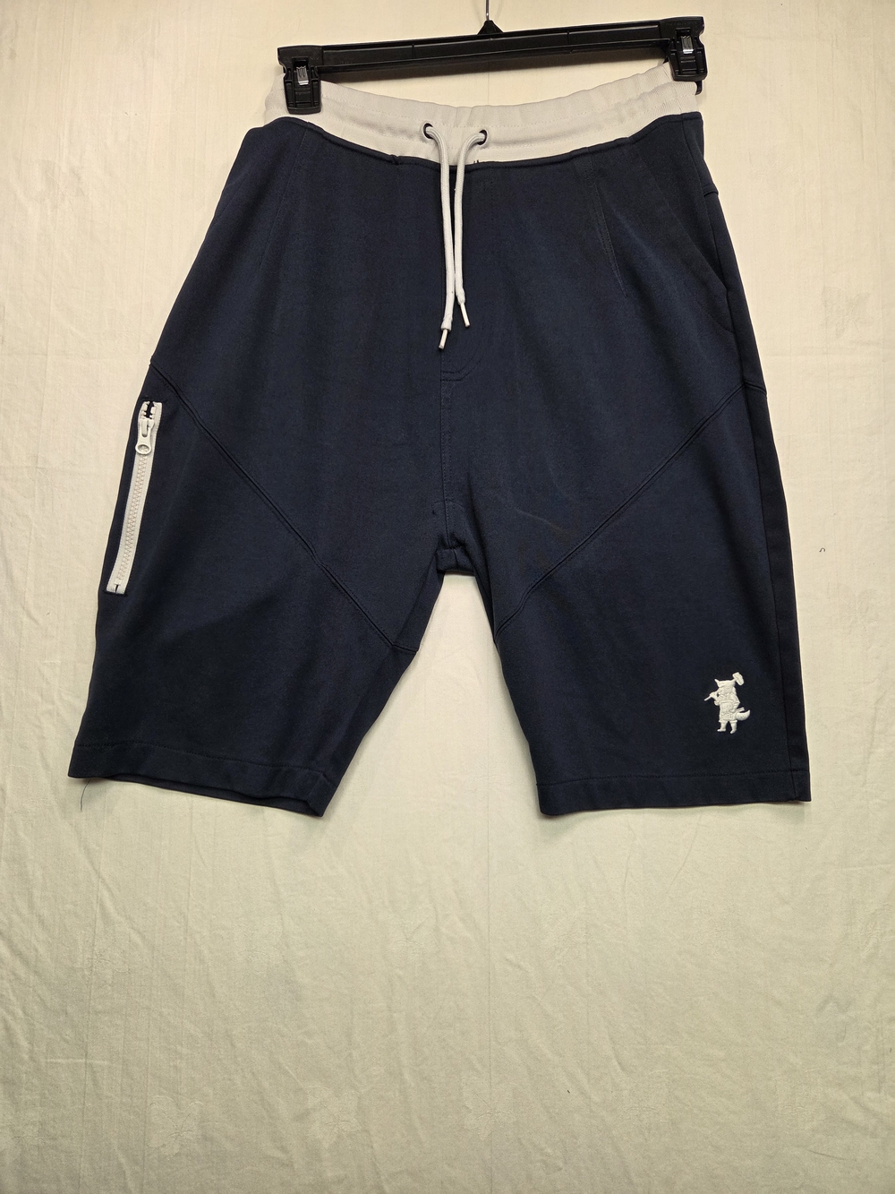 Akoo Navy Athletic Drawstring Shorts with White Trim. Size M.